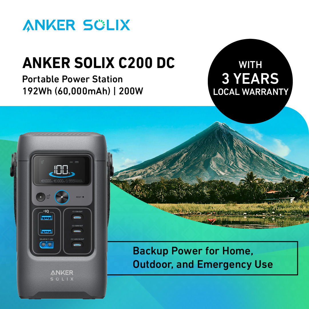 Anker SOLIX C200 192WH | DC Portable Power Station - Anker Solix Philippines