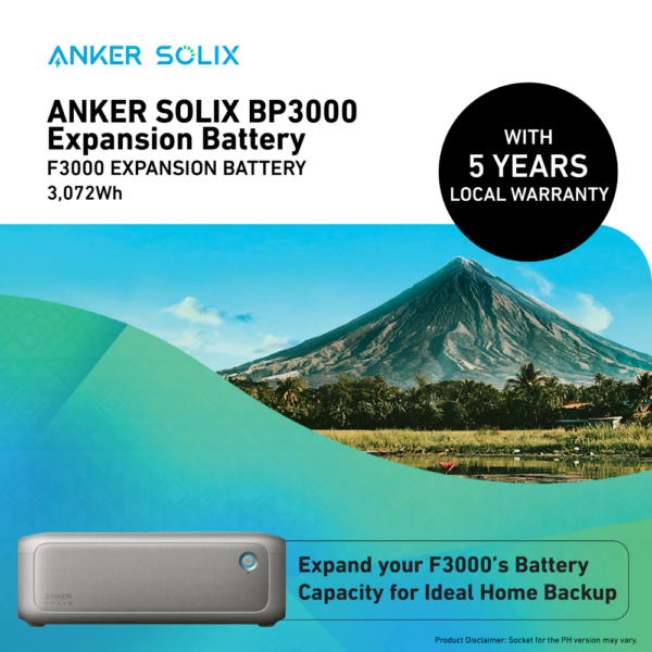 Anker SOLIX BP3000 Expansion Battery - 3,072Wh (For F3000)