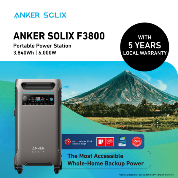 Anker SOLIX F3800 Portable Power Station - 3,840Wh | 6,000W