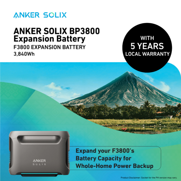 Anker SOLIX BP3800 Expansion Battery 3840Wh for F3800 Home Backup